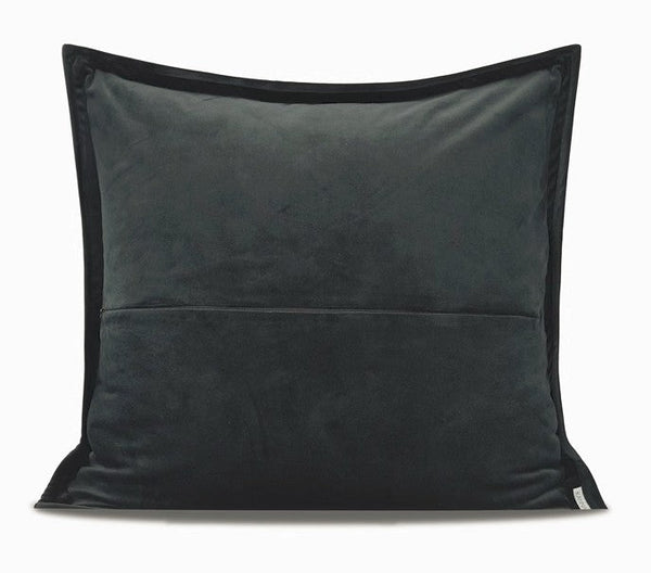 Large Grey Black Decorative Throw Pillows, Contemporary Square Modern Throw Pillows for Couch, Large Modern Sofa Pillows, Simple Throw Pillow for Interior Design