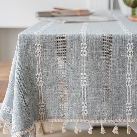 Country Farmhouse Tablecloth, Rustic Table Covers for Kitchen, Linen Square Tablecloth for Sale, Large Rectangle Tablecloth for Dining Room Table-HomePaintingDecor