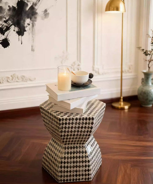 Modern Side Table, Bedside Small Side Table, Contemporary Bedside Table, Small End Table, Shell Small Sofa Side Table, Portable Casual Side Table, Creative Coffee Table, Contemporary Side Table-HomePaintingDecor