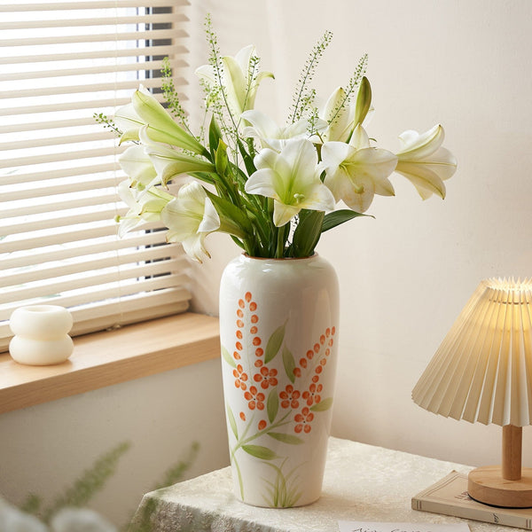 Dining Table Centerpiece, Ceramic Bouquet Vases, Porcelain Flower Vases, Large Flower Vases on Table, Handmade Water Holding Flower Vase-HomePaintingDecor