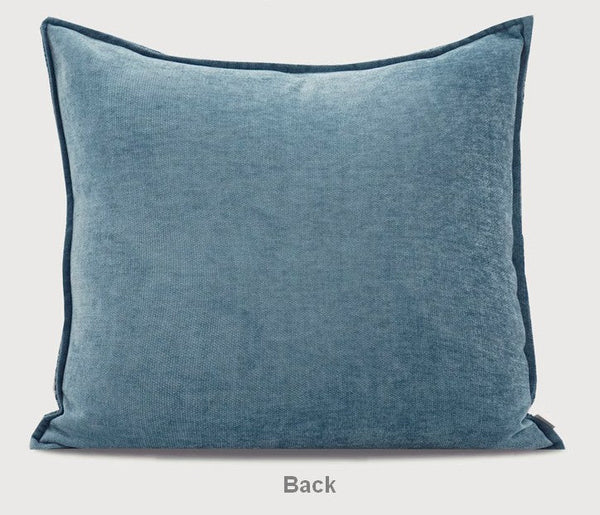 Large Modern Square Throw Pillows for Couch, Blue Modern Sofa Pillow, Blue Decorative Pillow, Simple Throw Pillow for Interior Design-HomePaintingDecor