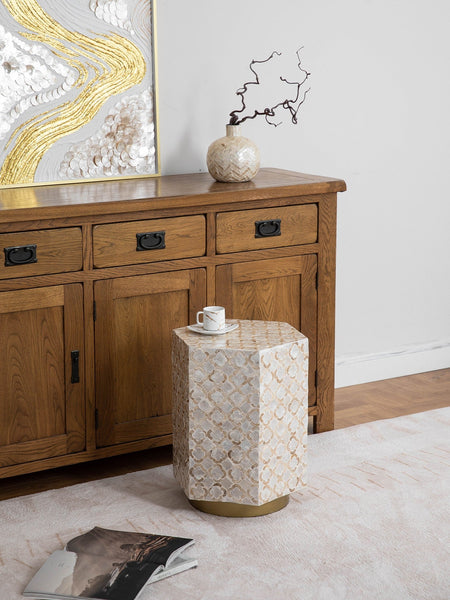 Creative Coffee Table, Contemporary Small Sofa Side Table, Shell Small Side Table, Portable Casual Side Table, Unique Small End Table-HomePaintingDecor