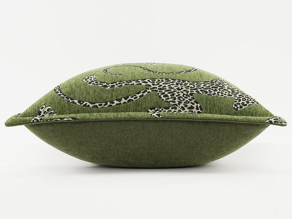 Green Decorative Pillow Covers, Large Modern Sofa Pillow Cases, Cheetah Modern Pillows for Couch, Abstract Decorative Throw Pillows for Living Room-HomePaintingDecor