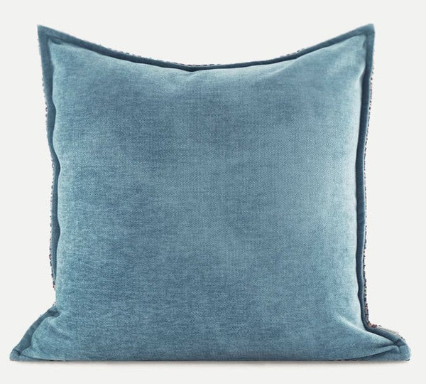 Modern Sofa Pillows, Large Abstract Blue Decorative Throw Pillows, Contemporary Square Modern Throw Pillows for Couch, Simple Throw Pillow for Interior Design-HomePaintingDecor