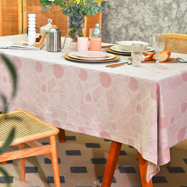 Square Tablecloth for Round Table, Cotton Rectangular Table Covers for Kitchen, Modern Dining Room Table Cloths, Farmhouse Table Cloth, Wedding Tablecloth-HomePaintingDecor