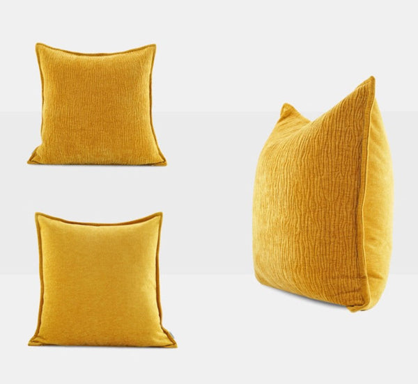 Contemporary Modern Pillows for Couch, Large Modern Sofa Cushion, Yellow Decorative Pillow Covers, Simple Decorative Throw Pillows for Living Room-HomePaintingDecor