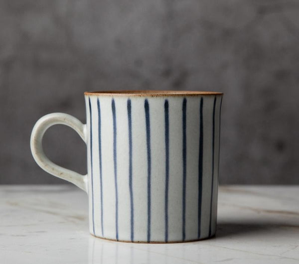 Latte Coffee Mug, Large Capacity Coffee Cup, 10 oz Pottery Tea Cup, Handmade Pottery Coffee Cup-HomePaintingDecor
