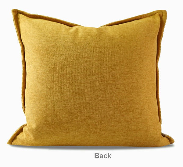 Large Yellow Square Modern Throw Pillows for Couch, Contemporary Modern Sofa Pillows, Simple Decorative Throw Pillows, Large Throw Pillow for Interior Design-HomePaintingDecor