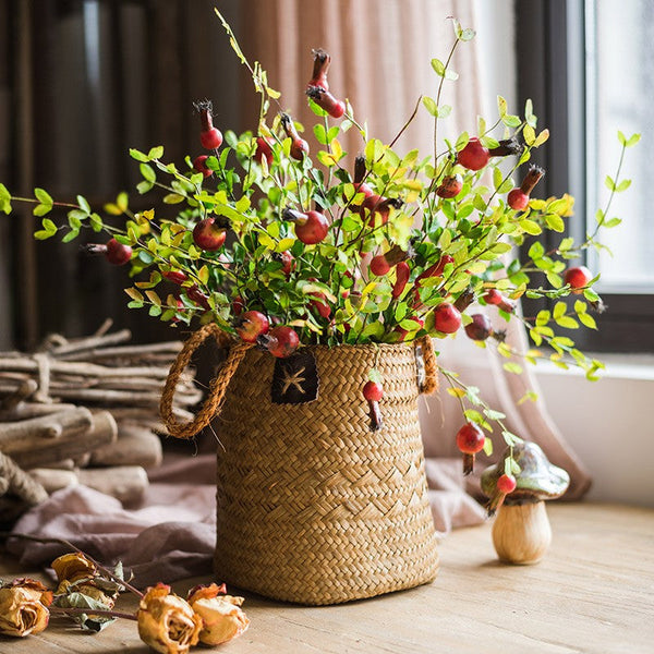 Pomegranate Branch, Beautiful Flower Arrangement Ideas for Home Decoration, Table Centerpiece, Artificial Fruit Plants, Spring Artificial Floral for Dining Room-HomePaintingDecor