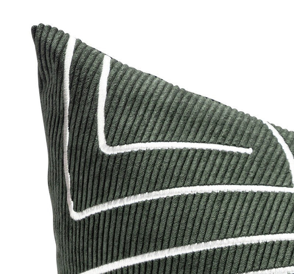 Contemporary Cushions for Interior Design, Large Modern Decorative Pillows for Sofa, Green Modern Throw Pillows for Couch-HomePaintingDecor