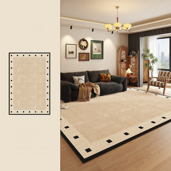 Mid Century Modern Rugs Next to Bed, Modern Rugs for Dining Room, Contemporary Rugs for Bedroom, Cream Modern Carpets for Living Room-HomePaintingDecor