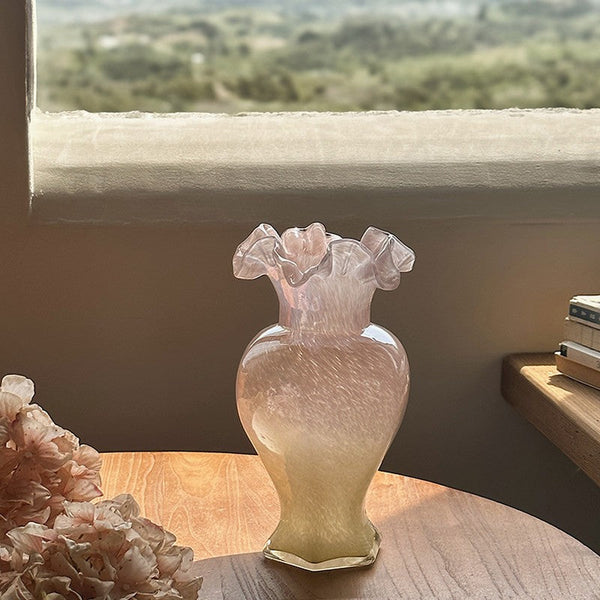Bouquet Flower Vase, Vintage Glass Flower Vases, Creative Modern Vases for Living Room, Glass Bud Vases, Handmade Flower Vases on Table-HomePaintingDecor
