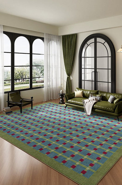 Contemporary Modern Rugs for Living Room, Mid Century Modern Rugs, Colorful Absract Rugs for Bedroom, Minimalist Geometric Rugs for Living Room-HomePaintingDecor