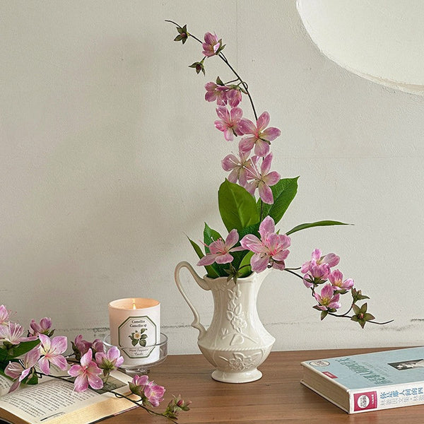 Ceramic Bud Vases, Small Flower Vases on Table, Rustic Porcelain Flower Vases, Handmade Water Holding Flower Vases-HomePaintingDecor