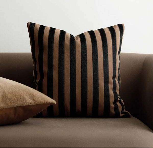 Large Modern Decorative Pillows for Sofa, Contemporary Cushions for Interior Design, Brown Modern Throw Pillows for Couch-HomePaintingDecor
