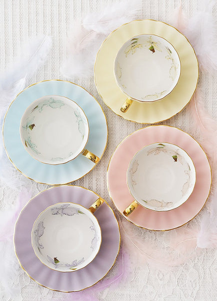 Beautiful British Tea Cups, Unique Traditional Afternoon Tea Cup and Saucer, Elegant Ceramic Coffee Cups, Royal Porcelain Tea Cup Set-HomePaintingDecor