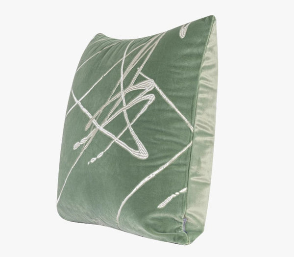 Abstract Contemporary Throw Pillow for Living Room, Green Decorative Throw Pillows for Couch, Large Modern Sofa Throw Pillows-HomePaintingDecor