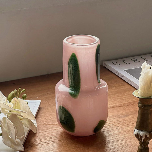 Handmade Glass Bud Vases, Flower Vases on Table, Vintage Small Glass Flower Vases, Water Holding Flower Vases-HomePaintingDecor