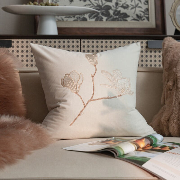 Decorative Pillow Arrangement Ideas for Couch, Modern Decorative Pillows for Bedroom, Embroidered Butterfly Pillow Covers, Large Decorative Throw Pillows for Living Room-HomePaintingDecor