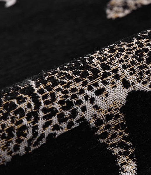 Black Decorative Pillow Covers, Large Modern Sofa Pillow Cases, Cheetah Modern Pillows for Couch, Abstract Decorative Throw Pillows for Living Room-HomePaintingDecor