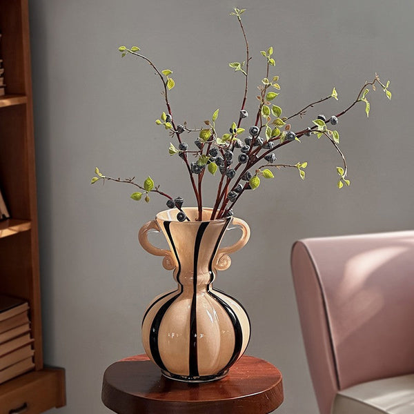 Modern Glass Flower Vases, Glass Flower Vases, Handmade Glass Bud Vases, Water Holding Flower Vases, Flower Vases on Table-HomePaintingDecor