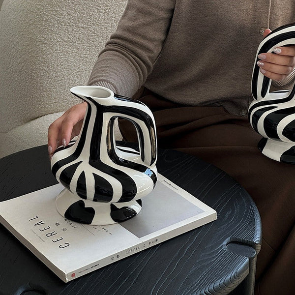 Porcelain Bud Vases, Handmade Water Holding Flower Vases, Modern Ceramic Flower Vases, Small Flower Vases on Table-HomePaintingDecor