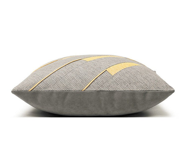 Grey Throw Pillow for Couch, Simple Modern Sofa Pillows, Grey Yellow Decorative Pillows, Modern Throw Pillows for Couch-HomePaintingDecor