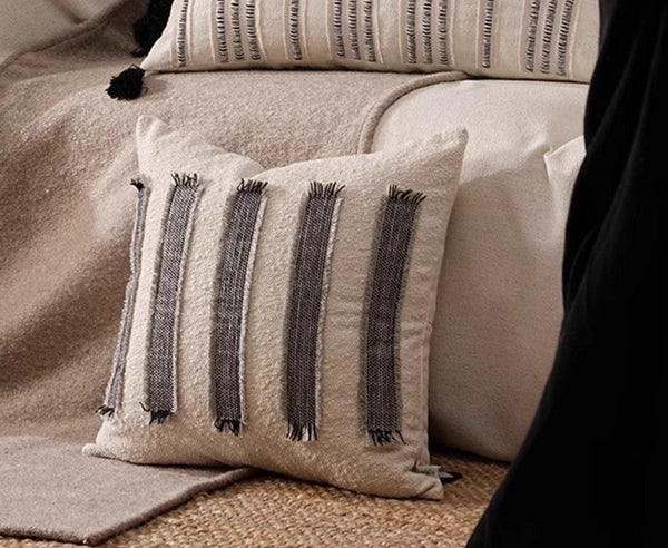 Large Throw Pillow for Interior Design, Large Square Modern Throw Pillows for Couch, Contemporary Modern Sofa Pillows for Bedroom, Simple Decorative Throw Pillows-HomePaintingDecor