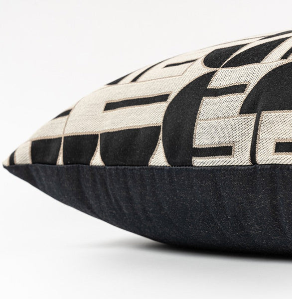 Geomeric Contemporary Pillows, Abstract Decorative Throw Pillows, Square Modern Throw Pillows for Couch, Large Simple Throw Pillow for Interior Design-HomePaintingDecor
