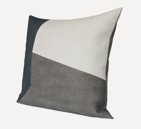 Large Modern Throw Pillows, Decorative Throw Pillow for Couch, Blue Grey Modern Sofa Pillows, Decorative Throw Pillows for Living Room, Large Square Pillows-HomePaintingDecor