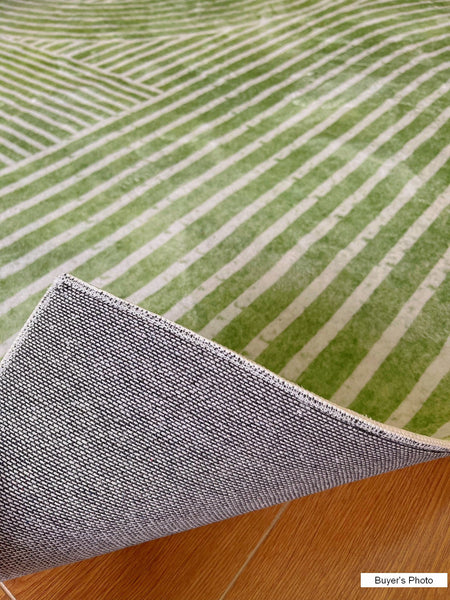 Dining Room Modern Rugs, Modern Living Room Rugs, Green Thick Soft Modern Rugs for Living Room, Contemporary Rugs for Bedroom-HomePaintingDecor