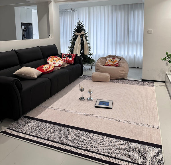 Large Abstract Rugs for Living Room, Geometric Contemporary Modern Rugs Next to Bed, Extra Large Modern Area Rugs-HomePaintingDecor