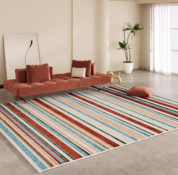 Abstract Area Rugs for Living Room, Modern Carpets for Kitchen, Geometric Contemporary Modern Rugs Next to Bed, Modern Rugs under Dining Room Table-HomePaintingDecor