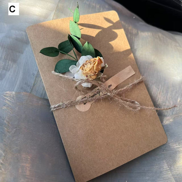 Creative Birthday Greeting Card, Wedding Greeting Card, Unique Anniversary Greeting Card, Beautiful Valentine's Day Greeting Card, Original Handmade Dried Flower Greeting Cards-HomePaintingDecor