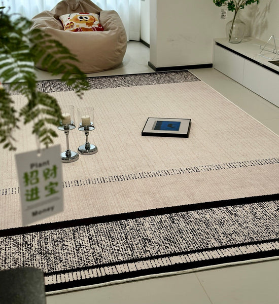 Large Abstract Rugs for Living Room, Geometric Contemporary Modern Rugs Next to Bed, Extra Large Modern Area Rugs-HomePaintingDecor