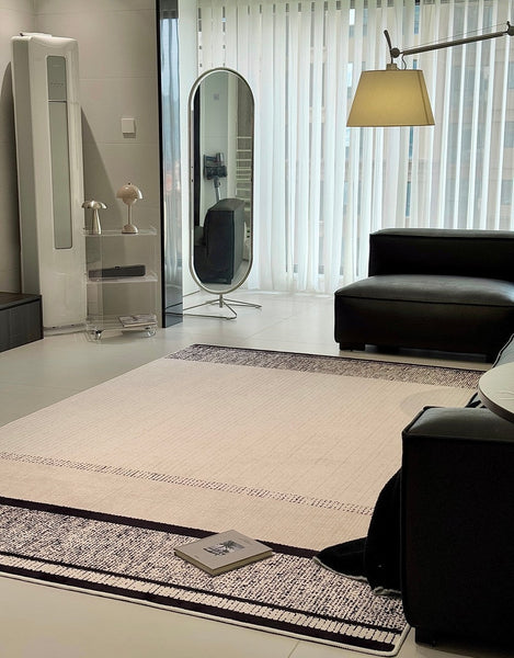 Large Abstract Rugs for Living Room, Geometric Contemporary Modern Rugs Next to Bed, Extra Large Modern Area Rugs-HomePaintingDecor