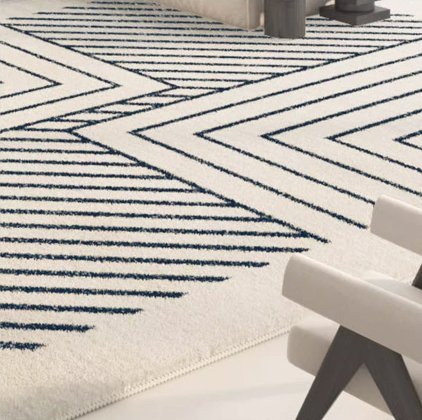 Large Modern Rugs for Dining Room, Bohemian Stripe Runner Rugs Next to Bed, Contemporary Rugs for Living Room, Bathroom Runner Rugs-HomePaintingDecor