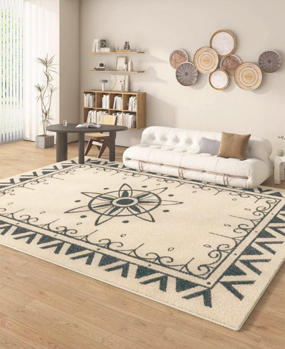 Hallway Modern Runner Rugs, Thick Contemporary Area Rugs Next to Bed, Abstract Area Rugs for Living Room, Modern Rugs under Dining Room Table-HomePaintingDecor