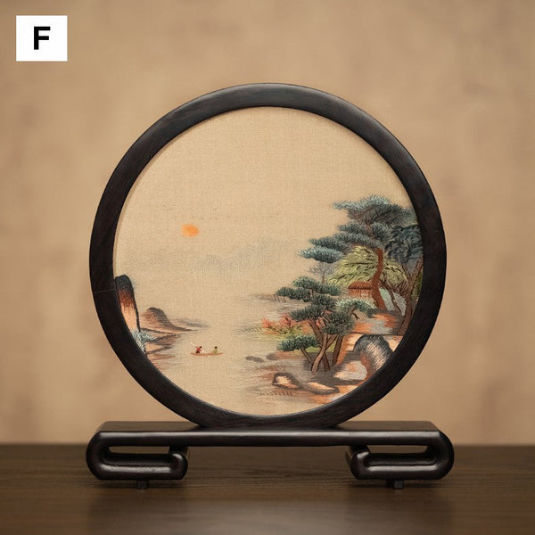 Traditional Chinese Suzhou Embroidery Ornament, Premium Souvenir, Exclusive Business Present Panda Embroidered Decor, Unique Birthday Gift-HomePaintingDecor
