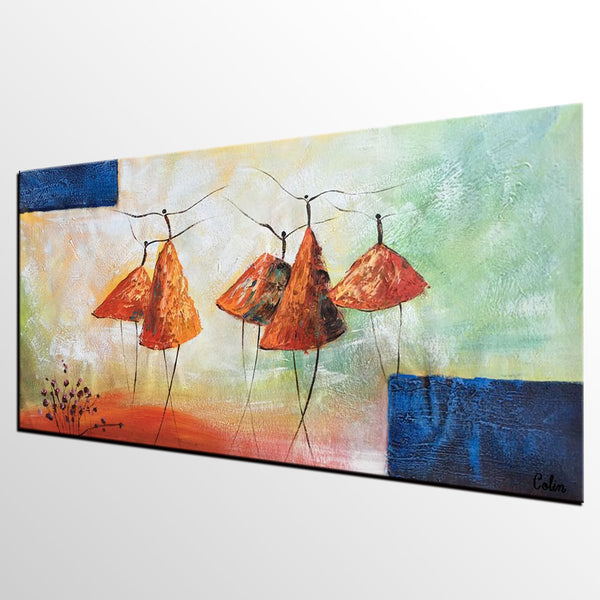 Acrylic Painting for Sale, Modern Wall Art Ideas, Contemporary Painting, Ballet Dancer Paintings, Paintings for Dining Room, Abstract Acrylic Painting-HomePaintingDecor