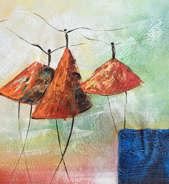 Acrylic Painting for Sale, Modern Wall Art Ideas, Contemporary Painting, Ballet Dancer Paintings, Paintings for Dining Room, Abstract Acrylic Painting-HomePaintingDecor