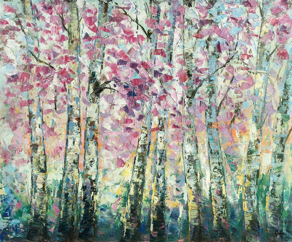 Landscape Oil Paintings, Autumn Tree Painting, Oil Painting on Canvas, Custom Original Painting for Sale-HomePaintingDecor