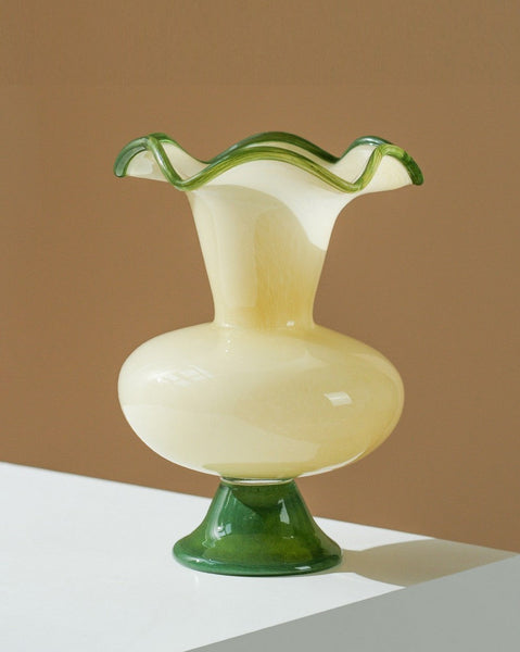 Contemporary Vase for Modern Home Decor, Unique Modern Glass Vase, Modern Glass Flower Vases, Handmade Liuli Vases, Centerpiece Vases on Table-HomePaintingDecor