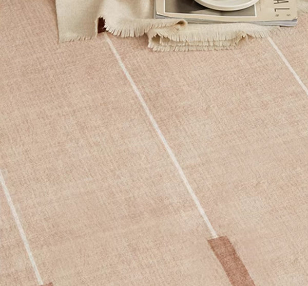 Geometric Round Rugs for Dining Room, Contemporary Modern Rugs, Mid Century Modern Rugs under Chairs, Bedroom Circular Modern Rugs-HomePaintingDecor