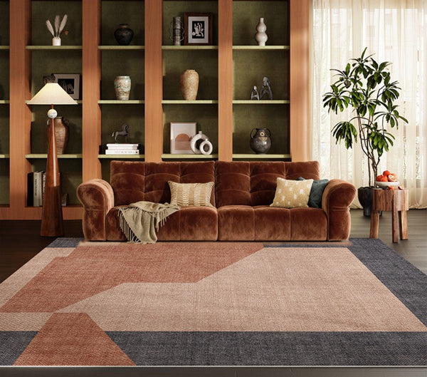 Mid Century Contemporary Modern Rugs, Abstract Modern Rugs for Living Room, Contemporary Geometric Carpets, Oversized Modern Rugs under Dining Room Table