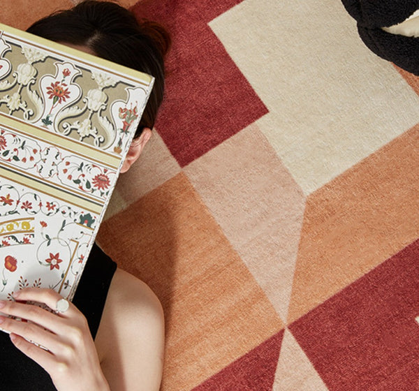 Modern Rugs for Dining Room, Large Modern Rugs for Living Room, Mid Century Modern Rugs for Bedroom, Abstract Geometric Modern Rugs