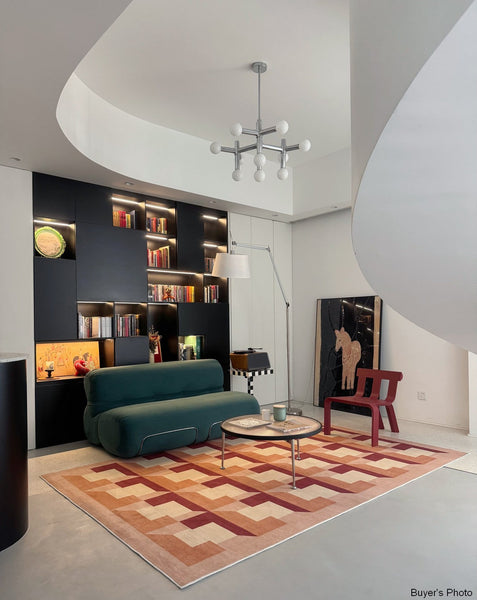 Modern Rugs for Dining Room, Large Modern Rugs for Living Room, Mid Century Modern Rugs for Bedroom, Abstract Geometric Modern Rugs-HomePaintingDecor