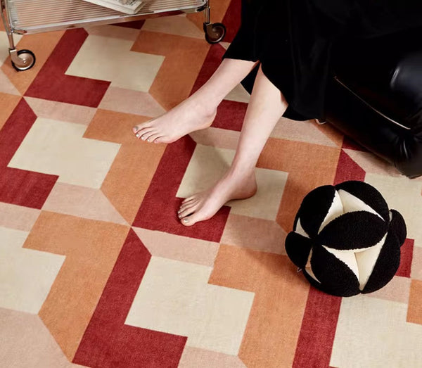 Modern Rugs for Dining Room, Large Modern Rugs for Living Room, Mid Century Modern Rugs for Bedroom, Abstract Geometric Modern Rugs