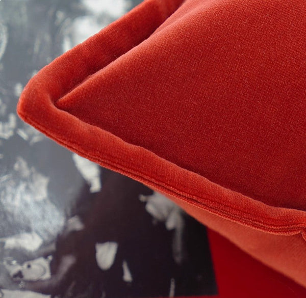 Decorative Pillow Covers, Large Modern Sofa Cushion, Modern Pillows for Couch, Red Decorative Throw Pillows for Living Room-HomePaintingDecor