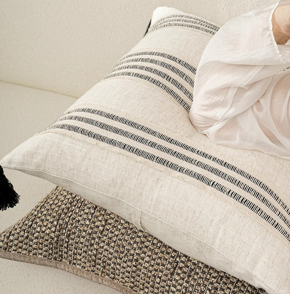 Contemporary Modern Sofa Pillows for Bedroom, Simple Decorative Throw Pillows, Large Throw Pillow for Interior Design, Large Square Modern Throw Pillows for Couch-HomePaintingDecor